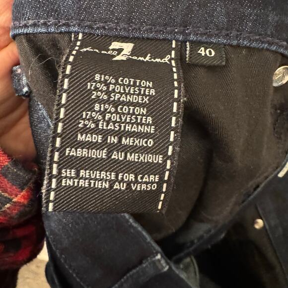 7 For All Mankind Men's Adrien‎ Dark Wash Straight Leg Jeans Size 40x26 Classic - Picture 13 of 14